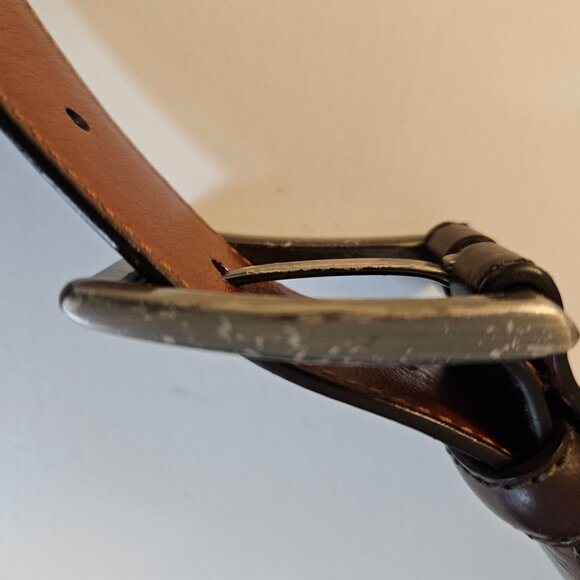 Coach Leather Belt Brown with Silver Buckle - Size 30 - Classic Office or Casual - Picture 2 of 6
